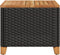 vidaXL Tuintafel 45x45x37 cm poly rattan en acaciahout zwart