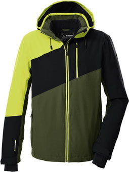 Killtec KSW 32 - Heren Ski Jas - Waterdicht 10000 mm Ademend 3000 g/m²/24h - Groen/zwart/groen