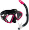 Aqua Lung Sport Hawkeye Combo - Snorkelset - Duikbril - Snorkel - Volwassenen - Zwart/Roze