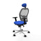 Piqueras y Crespo 2D086N1 - Bureaustoel - Verstelbare hoogte met hoofdsteun - Blauw