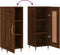vidaXL - Dressoir - 34,5x34x90 - cm - bewerkt - hout - bruin - eikenkleur