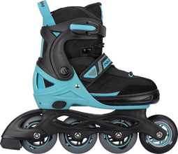 Nijdam Lightning Booster - Skeelers - Verstelbaar 38-42 - Blauw/Zwart