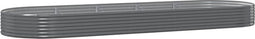 vidaXL - Plantenbak - 450x140x36 - cm - gepoedercoat - staal - grijs