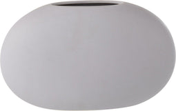 J-Line vaas Ovaal Plat - keramiek - lichtpaars - Ø 10 cm