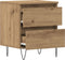 vidaXL - Nachtkastjes - 2 - stuks - Ambachtelijk - Eiken - 40x35x50 - cm - Gegaan - Hout