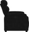 Fauteuil verstelbaar fluweel zwart