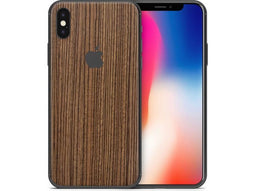 dskinz Back Skin Sticker Geschikt voor Apple iPhone X - Zebrawood