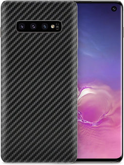 dskinz Back Skin Sticker Geschikt voor Samsung Galaxy S10 - Carbon Black