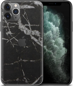dskinz Telefoonsticker Back Skin for Apple iPhone 11 Pro Black Marble