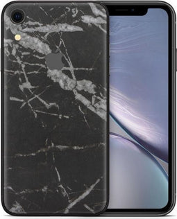 dskinz Telefoonsticker Back Skin for Apple iPhone XR Black Marble
