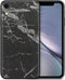 dskinz Telefoonsticker Back Skin for Apple iPhone XR Black Marble