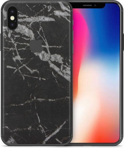 dskinz Telefoonsticker Back Skin for Apple iPhone Xs Black Marble