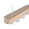 Plafondlamp Home ESPRIT Wit Zwart Lichtbruin Hout 50 W 80 x 10 x 30 cm