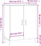 vidaXL - Dressoir - 69,5x34x90 - cm - bewerkt - hout - betongrijs