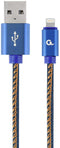 Cablexpert CC-USB2J-AMLM-2M-BL - USB A naar Lightning Kabel - 2 m - Blauw