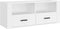 vidaXL - Tv-meubel - 100x35x40 - cm - bewerkt - hout - wit