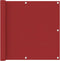 vidaXL - Balkonscherm - 90x400 - cm - oxford - stof - rood