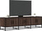 vidaXL - Tv-meubel - 150x35x41 - cm - bewerkt - hout - metaal - bruin - eikenkleur