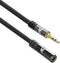 ACT - 2 meter audio verlengkabel 3,5 mm stereo jack male - female vergulde connectoren - zwart