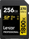 Lexar Professional 1800x - SDXC UHS-II Kaart - 256GB - Lezen 270MB/s Schrijven 180MB/s - V60