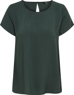 ONLY ONLFIRST ONE LIFE SS SOLID TOP NOOS WVN - Korte mouwen - Knoopsluiting - Groen (34)