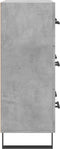 vidaXL - Dressoir - 69,5x34x90 - cm - bewerkt - hout - betongrijs