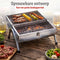 Alpina Houtskool BBQ - Draagbare BBQ met Handgreep - Ventilatieopeningen - RVS 38 x 30 x 19 cm