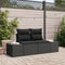vidaXL - Ligzetel - Tuin - met - Kussens - Zwart - Poly - Rattan