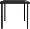 vidaXL - Tuintafel - 80x80x72 - cm - glas - en - staal - zwart