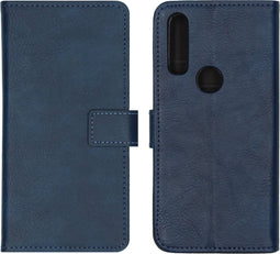 iMoshion Hoesje Geschikt voor Motorola One Action Hoesje Met Pasjeshouder - iMoshion Luxe Bookcase - Donkerblauw