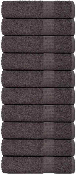 vidaXL - Douchehanddoeken - 10 - st - 70x140 - cm - 360 - g/m² - 100% - katoen - antraciet