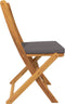 vidaXL - Opvouwbare - Tuinstoelen - met - Grijze - Kussen - 2 - stuks - Massief - Acaciahout