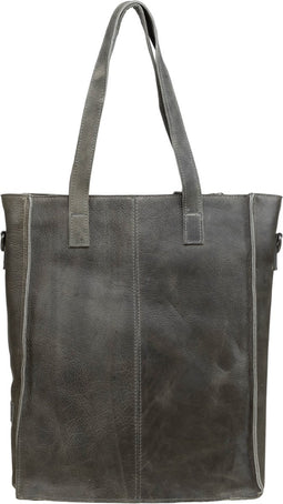 DSTRCT Raider Road Shopper Laptoptas 15,6 inch Leer Grijs