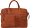 DSTRCT Wall Street 2 Vaks Leren Laptoptas - 15,6 inch - Cognac