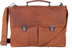 DSTRCT Wall street A4 Laptoptas -15,4 inch - Cognac