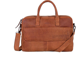 DSTRCT Wall Street Laptoptas - 17 inch - Cognac