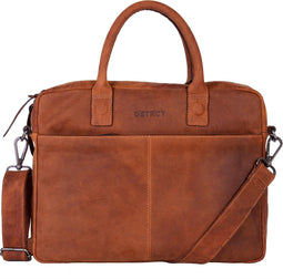 DSTRCT Wall Street Leren Laptoptas - 15,4 inch - Cognac