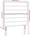 vidaXL - Hoofdbord - met - lijnendesign - Lichtgrijs - 80 - cm - Stof