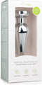 Zilveren metalen buttplug met diamant