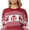 DressForFun Kersttrui Winterwonderland - Traditioneel Noors - Maat XL - Rood & Wit