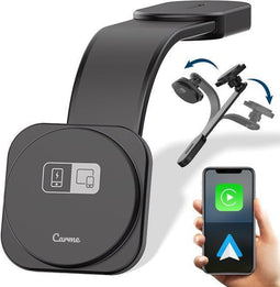 CarMe 4-in-1 CarPlay Dongle Pro - Draadloos CarPlay & Android Auto - Draadloze oplader - Zwart