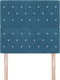 vidaXL - Hoofdbord - met - Cristal - Knoppen, - Ge - tufted, - Donkerblauw, - 100 - cm, - Fluweel