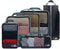 Sunflake Compressie Cubes - Packing Cubes - Compressierits - 6 stuks - Mesh Zwart