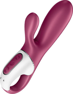 Satisfyer, Bluetooth Rabbit, Hot Bunny, 17,5 cm, met app, met warmtefunctie, 2 motoren, gemaakt van siliconen