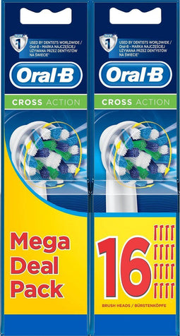 Oral-B CrossAction Opzetborstels - 16 Stuks - Oral-B CrossAction Opzetborstels - 16 Stuks