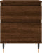 vidaXL - Nachtkastje - 40x35x50 - cm - bewerkt - hout - bruin - eikenkleur
