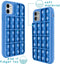iMoshion Hoesje Geschikt voor iPhone 11 Hoesje Siliconen - iMoshion Pop It Fidget Toy - Pop It hoesje - Donkerblauw