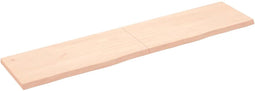 vidaXL - Wastafelblad - 180x40x(2-4) - cm - onbehandeld - massief - hout