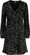 PIECES PCKAM LS Wikkeljurk - V-Hals - Lange mouwen - Glitterdetail - Maat S