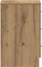 vidaXL - Nachtkastje - 38x35x55 - cm - bewerkt - hout - artisanaal - eikenkleur